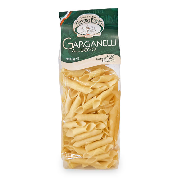 garganelli (pasta all'uovo secca / dry egg pasta) di 