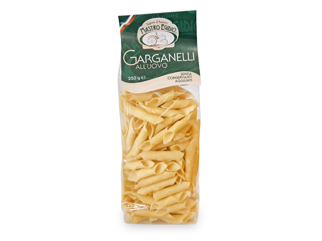 garganelli (pasta all'uovo secca / dry egg pasta) di "Mastro Egidio" di Italia dei Sapori"