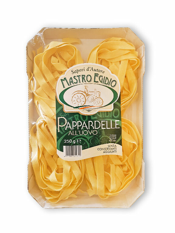 pappardelle (pasta all'uovo secca / dry egg pasta) di 