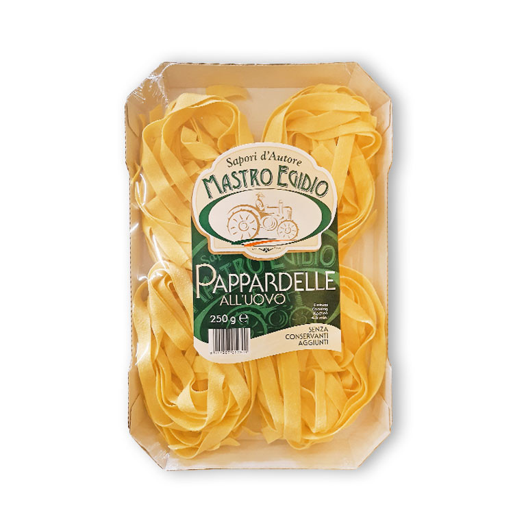 pappardelle (pasta all'uovo secca / dry egg pasta) di 